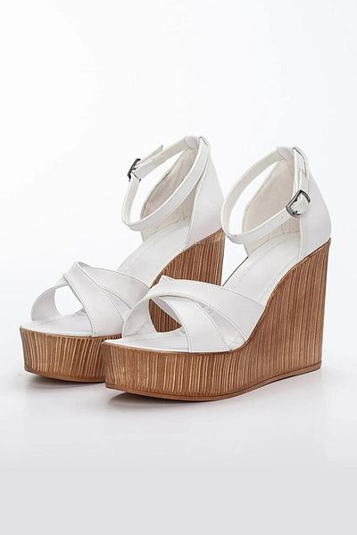 Preshley Pantofi de damă Verla Cross Strap cu toc înalt cu talpă cu pană