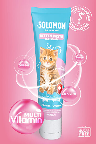 Solomon Kitten Paste 100 Gr Yavru Ve Anne Kedi Multivitamin Malt Macunu