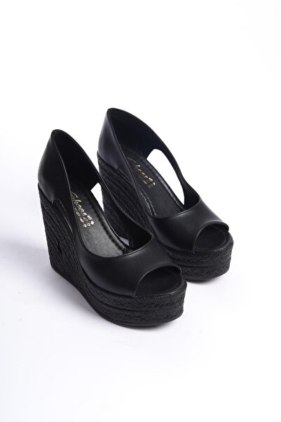 Preshley Dámské boty Beleon Black 11 cm na klínovém podpatku