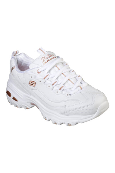 SKECHERS D'LITES FRESH BEYAZ-GOLD KADIN SNEAKER 11931-WTRG 11931-WTRG-WTRG