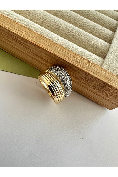ringbox İki Renkli Gold Yüzük