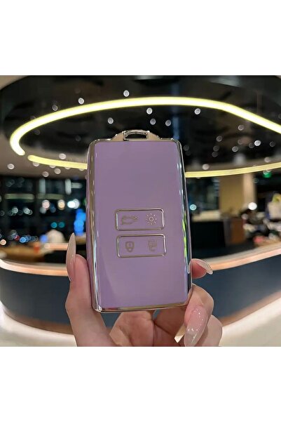 emii auto spare parts Renault Clio 5 Megane 4 E-tech Koleos Rafale Austral Kadjar Captur Zoe Anahtar Kılıfı Lila