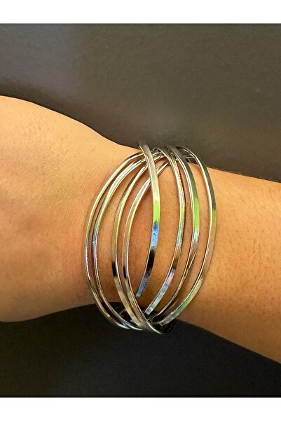 Gönülden Tasarım Steel Patterned Bracelet and Handcuffs Set for Women