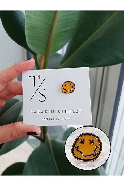 Tasarım Sentezi Rozet Metal Broş Yaka Okul Çantası Kıyafet Takı Aksesuar Smil...