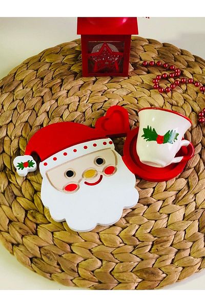 Den Tasarım Hediyelik Santa Claus Presentation Holder and Kokina Coffee Cup