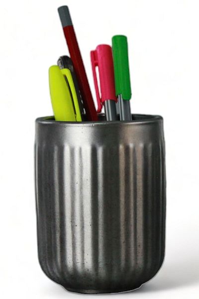 Evene Silver Antique Colored Pen Holder Organizer - Desk Pen Holder Model 11