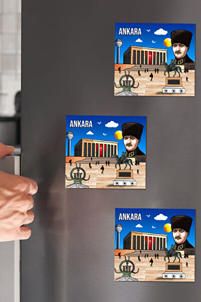 Fotomcity Ankara Tasarımlı 3'lü Magnet Seti