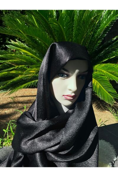 ahhu Gold İpek Janjan Tesettür Abiye Şal