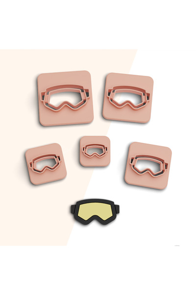 brocutters نظارات تزلج بقطع بوليمر - حلق وقالب كوكي، 5 مقاسات، سيراميك N:526