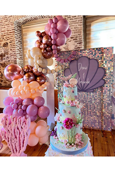 Çemrek Süs Parti Set lančića od balona u krom ružičastoj boji, 100 komada