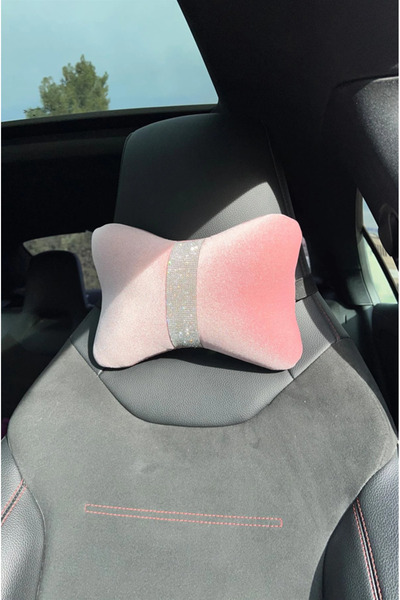 dizaynpark Pernă de gât cu dungi verticale din catifea argintie, pudră, simpl...