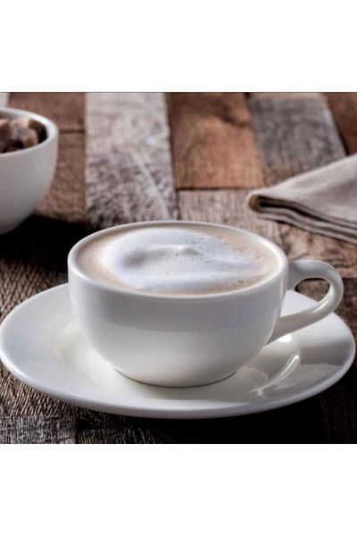 Bonna Porselen 6 Pieces Rita Series 3-Person Teacup and Saucer 250 Cc