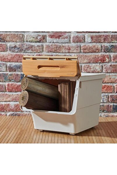 Motek Bambu Çok Amaçlı Tekerlekli Organizer 33 lt Tek Modül