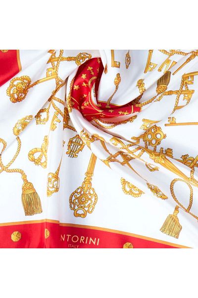 ANTORINI LimitEd Edition GoldEn KEy Italian - MadE HandmadE Scarf Bandana Shawl Como Scarf