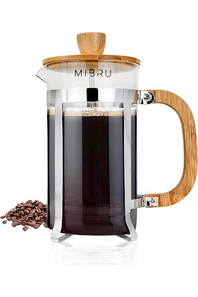 MIBRU COFFEE FRENCH PRESS MAKER WOODEN 600ML