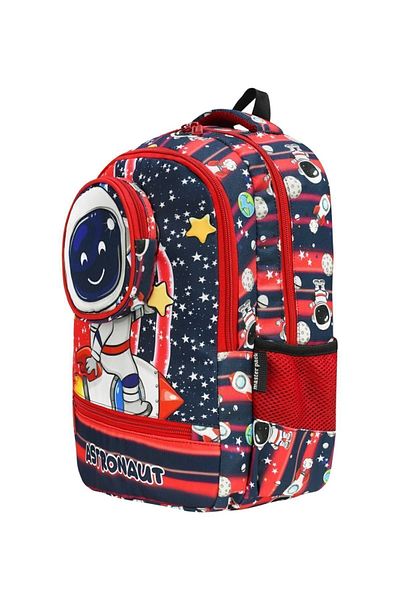 Alanç Gift Rucsac ortopedic pentru școală primară cu design de lux astronaut pentru băiat - cu nutriție și suport pentru stilou