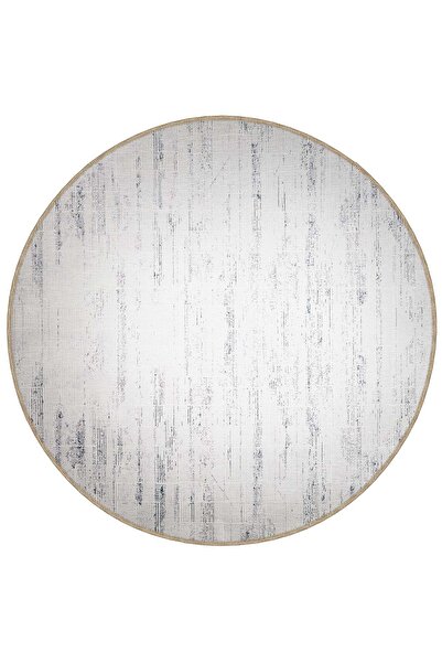 Rugs Modern Halı سجادة ميرا دائرية بيضاء ورمادية منسوجة للديكور الحديث mirayu...