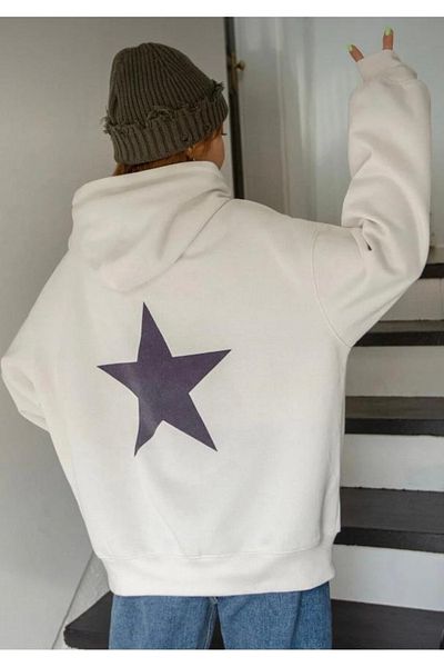 NO 601 Γυναικείο φούτερ με στάμπα White Star