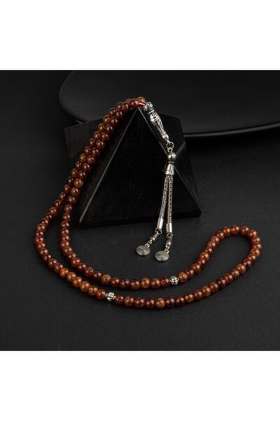 OSMANLI DOĞAL TAŞ 99 τμχ Hessonite Lal Φυσική Πέτρα Χάντρες προσευχής - 6mm