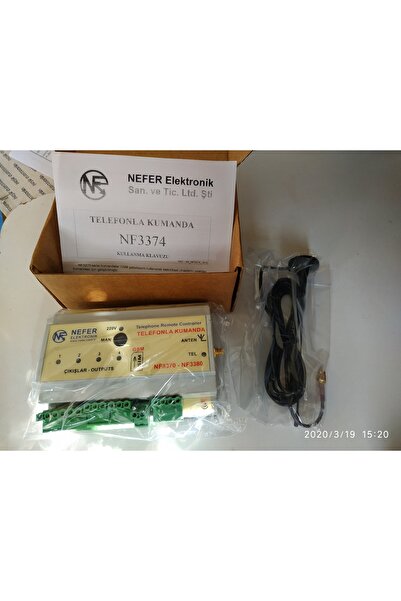 NEFER ELEKTRONİK NEFER NF3374 4 Röleli Sim Kart Gsm Uzaktan Dalgıç Pompa Bahç...