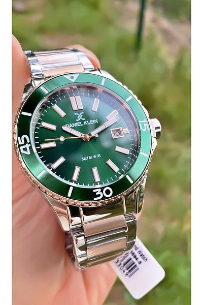 Daniel Klein Men's Silver Colored Wristwatch - 2 Years Warranty, Bracelet Gift