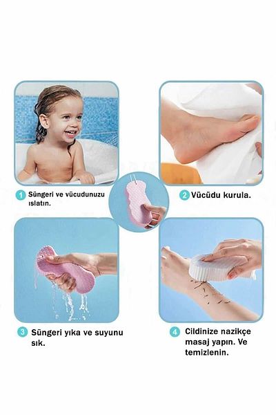 ARVALE Magic Moist Dead Skin Cleanser - Bath Loofah Peeling, Cloth Body Shower Sponge Massage