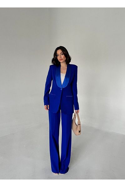 Vuntal BUTİK SATIN SHAL COLLAR DOUBLE SET BLAZER