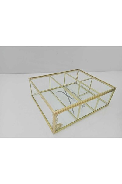 YıldızDesign 24 x 20 x 8 cm Çok Amaçlı Cam Kutu Organizer Dolap Içi Düzenleyi...