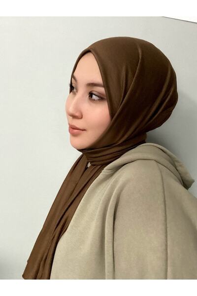 EZ STORE Χτενισμένο βαμβακερό σάλι Bitter Brown