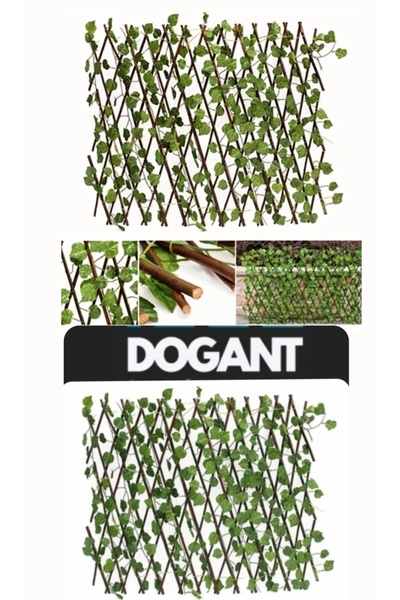 Dogant Store Dekor 2 Adet 3 Metre Ahşap Yapay Çiçek Sarmaşık Duvar Tavan Süsü...
