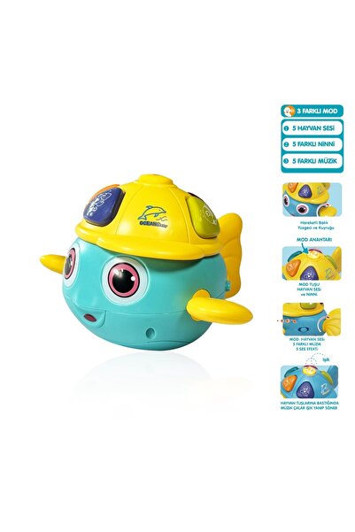 Nilly Toys Işıklı ve Müzikli Balık Eğitici İnteraktif Bebek Piyanosu Oyuncak