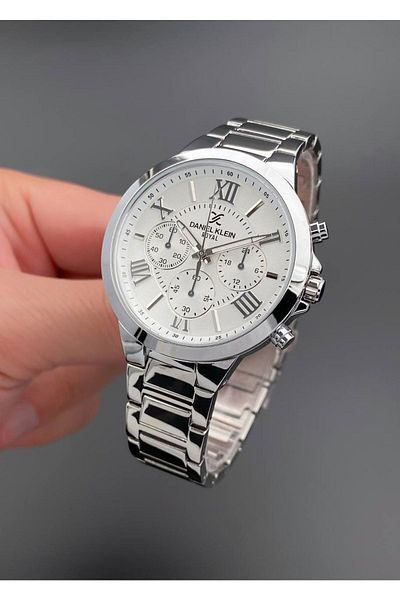 Daniel Klein Women's Wristwatch Silver Color 3 Atm Water Resistance