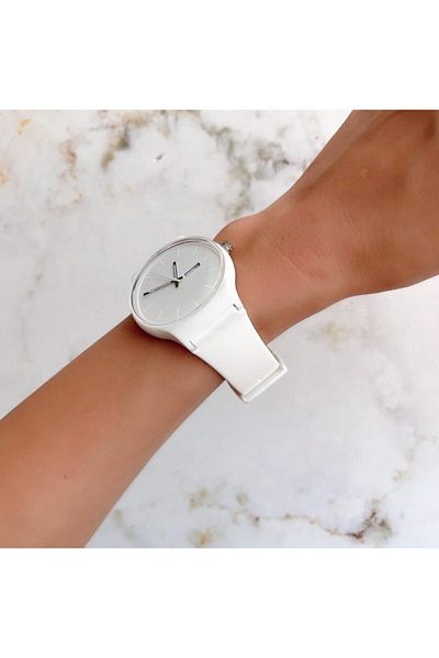 Ricardo Unisex Wristwatch with Silicone Cord Calendar - White