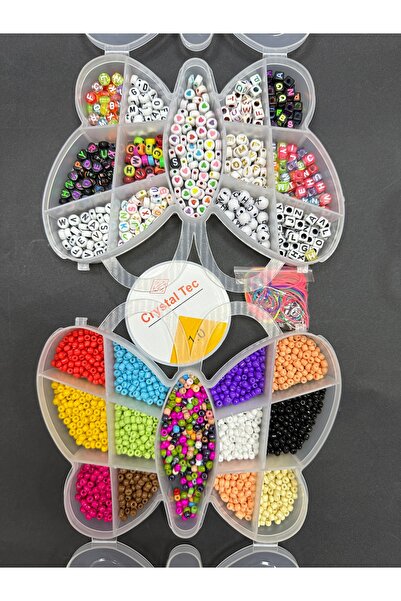 LİVZA BİJUTERİ Kelebek Desenli Kutuda Kendin Yap Hobi Takı Yapım Seti