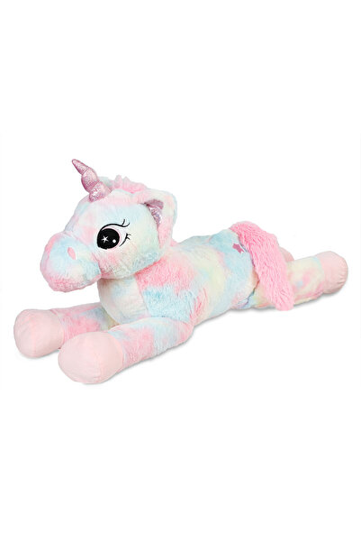 HALLEY Oyuncak Yatan Peluş Unicorn 100 Cm Pembe