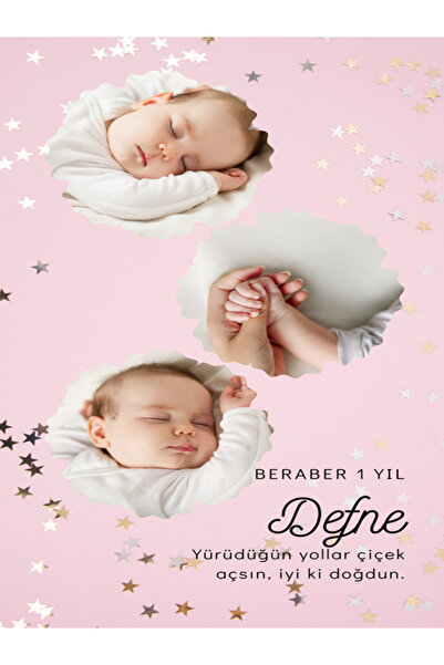 foto sistem 1 Yaş Kişiye Özel Doğum Günü Magnet 6x9 ebatında 12 adet