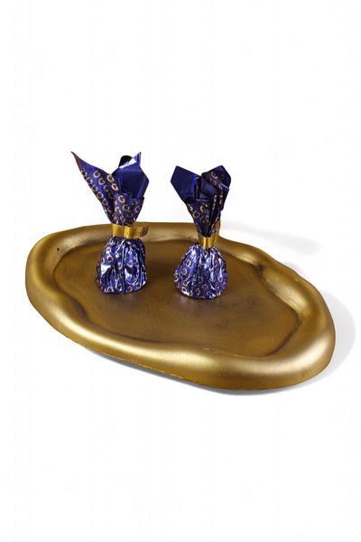 Evene Gold Antique Dragee Sugar Bowl - Decorative Presentation Plate, Color Model 18