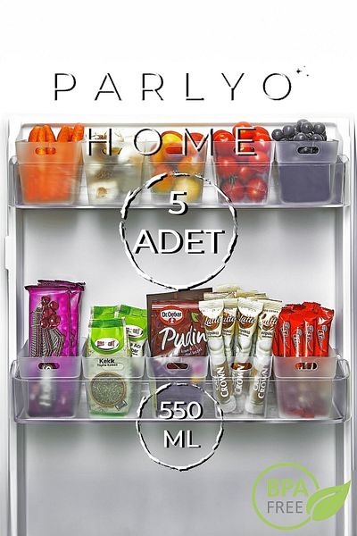 Parlyo Home 5-Piece Refrigerator Mini Organizer Set - Cover Organizer