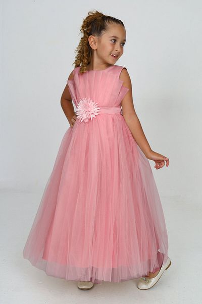 Pantulux Girl's Wedding Dress - Birthday Party Special Occasion Dress with Tarlan