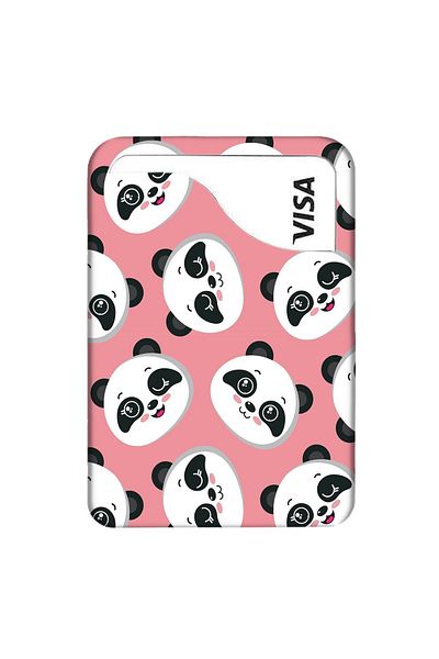 omix X300 X400 X500 X600 X700 X5 X6 X7 Leather Card Holder Case Panda