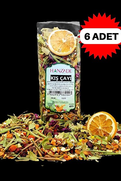 Hanzade Bitkisel Kış Çayı 200 Gr X 6 Adet Zengin Içerikli