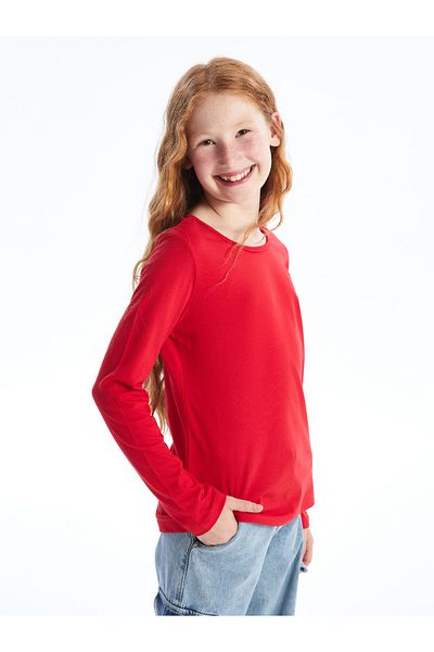 LC Waikiki Long Sleeve Crew Neck Girl's T-Shirt
