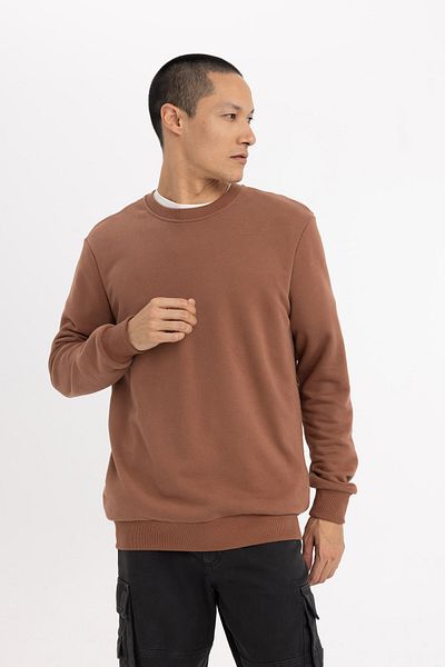 DeFacto Φούτερ με κανονική εφαρμογή Crew Neck