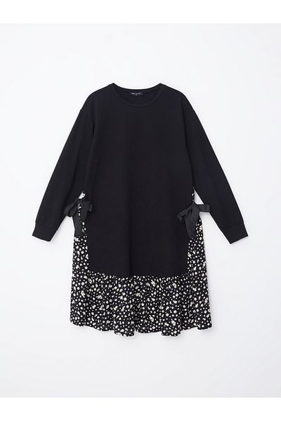 LC Waikiki Rochie de damă cu decolteu rotund cu modele florale