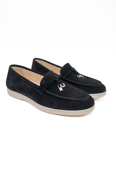 TEZCAN KUNDURA Meya Women's Buckle Black Genuine Suede Leather Loafer Women's Shoes