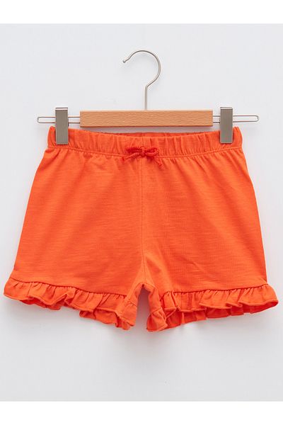 LC Waikiki Basic Cotton Baby Girl Shorts - Elastic Waist
