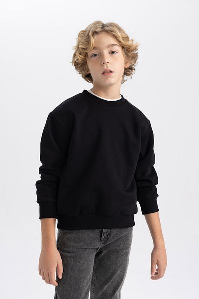 DeFacto Chlapecká mikina Crew Neck - Regular Fit