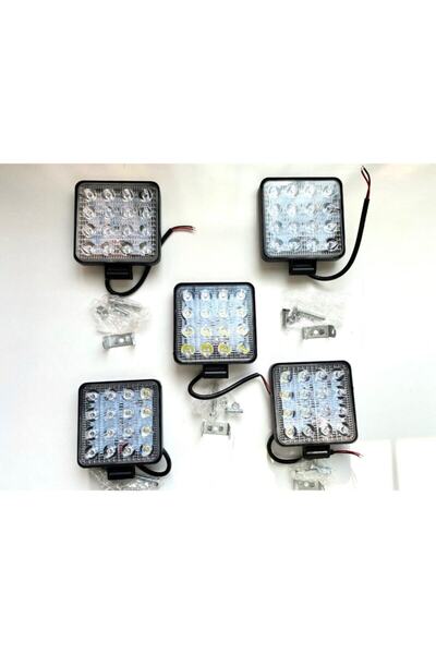 First Led Projektör Off Road Çalışma Sis Lambası 16 Kare Power Led 5 Adet