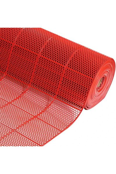 Blue Home Bathroom Shower Pool New Honeycomb Mat Non-Slip PVC Mat / RED Width: 90cm