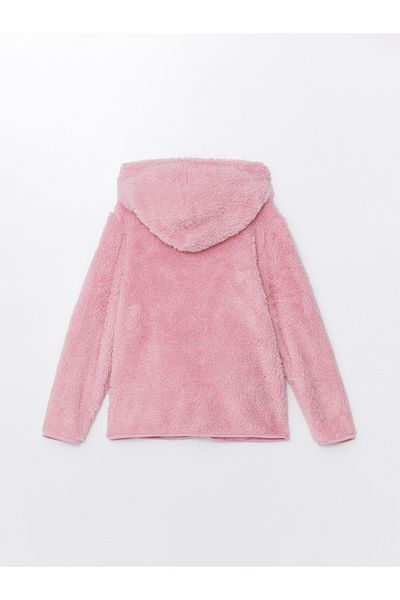 LC Waikiki Girl's Hooded Zippered Long Sleeve Sweatshirt
